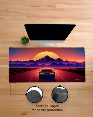 Retro Road Adventure EdgeGuard Desk Mat