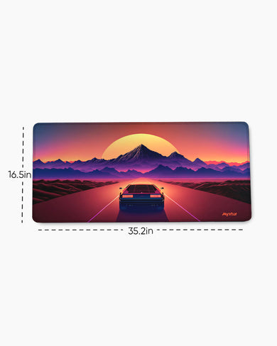 Retro Road Adventure EdgeGuard Desk Mat