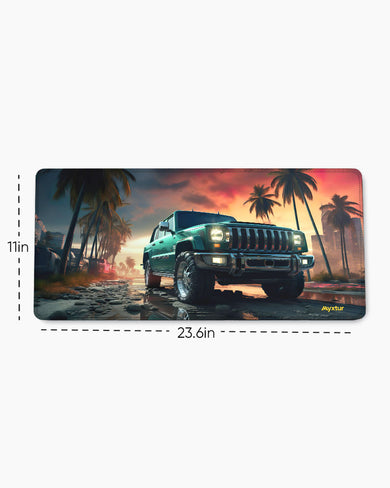 Rugged Roadside Adventure EdgeGuard Desk Mat