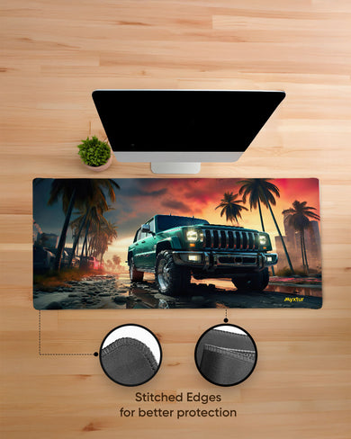 Rugged Roadside Adventure EdgeGuard Desk Mat