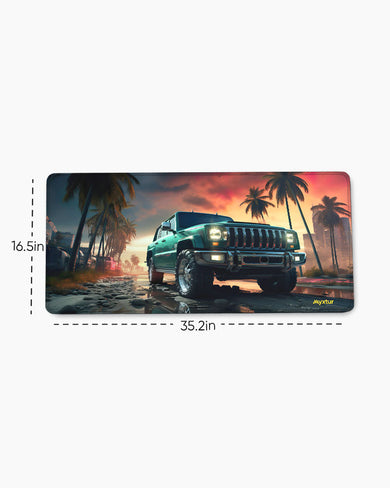 Rugged Roadside Adventure EdgeGuard Desk Mat