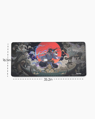 Samurai Shrine with Crimson Sun EdgeGuard Desk Mat