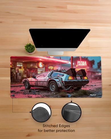 Vintage SciFi Cruiser EdgeGuard Desk Mat