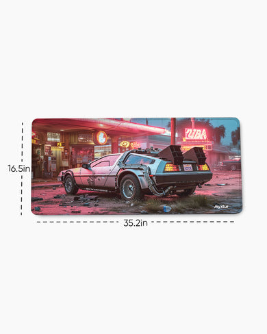 Vintage SciFi Cruiser EdgeGuard Desk Mat