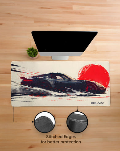 Blaze on Wheels [BREATHE] EdgeGuard Desk Mat