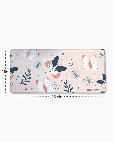 Pastel Flutter [BREATHE] EdgeGuard Desk Mat