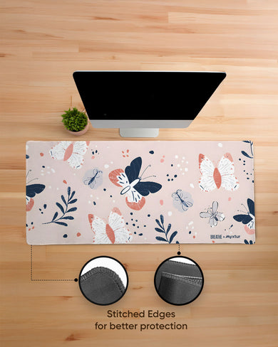 Pastel Flutter [BREATHE] EdgeGuard Desk Mat