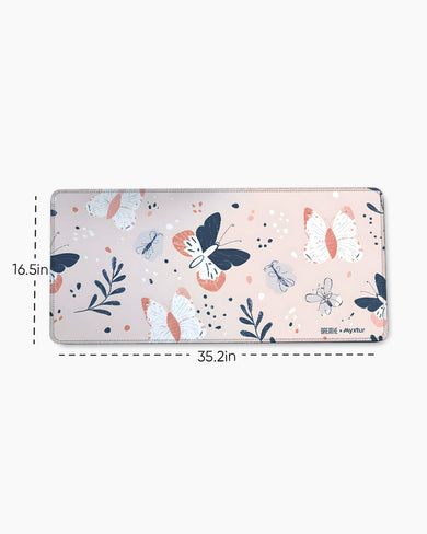 Pastel Flutter [BREATHE] EdgeGuard Desk Mat