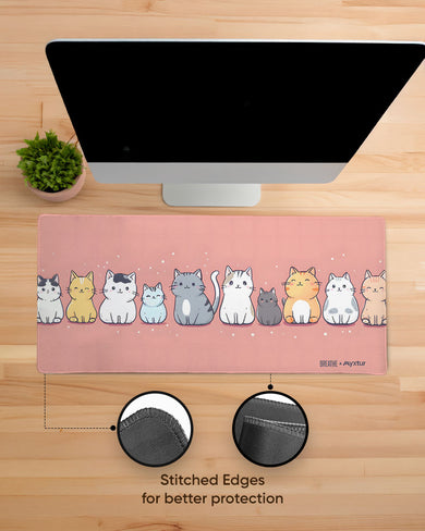 Purrfect Parade [BREATHE] EdgeGuard Desk Mat