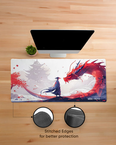 Red Dragon Horizon [BREATHE] EdgeGuard Desk Mat