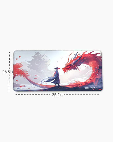 Red Dragon Horizon [BREATHE] EdgeGuard Desk Mat