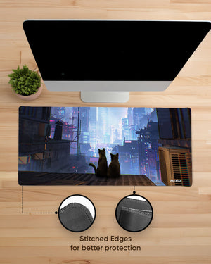 Neon Whiskers Gaming Desk Mat M 1