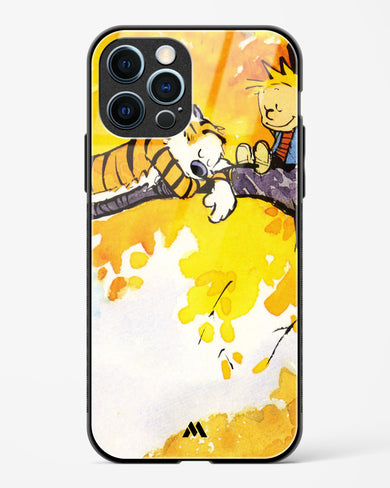 Calvin Hobbes Idyllic Life Glass Case Phone Cover-(Apple)