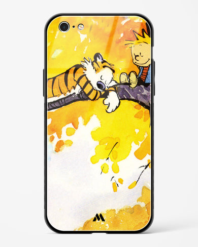 Calvin Hobbes Idyllic Life Glass Case Phone Cover-(Apple)