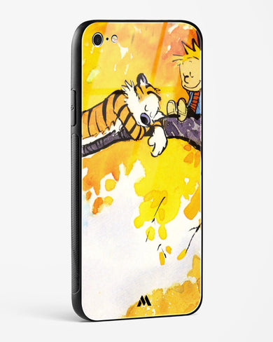 Calvin Hobbes Idyllic Life Glass Case Phone Cover-(Apple)