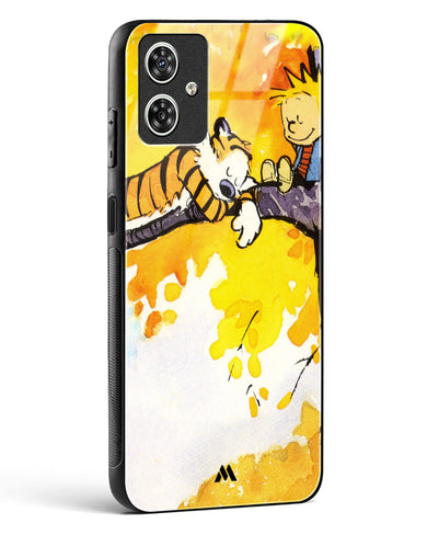 Calvin Hobbes Idyllic Life Glass Case Phone Cover (Motorola)