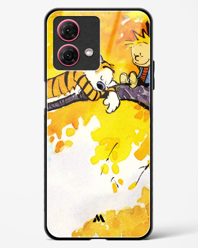 Calvin Hobbes Idyllic Life Glass Case Phone Cover (Motorola)