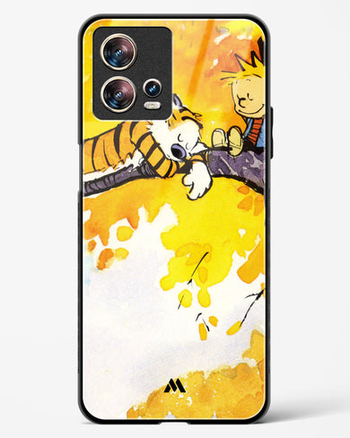 Calvin Hobbes Idyllic Life Glass Case Phone Cover (Motorola)