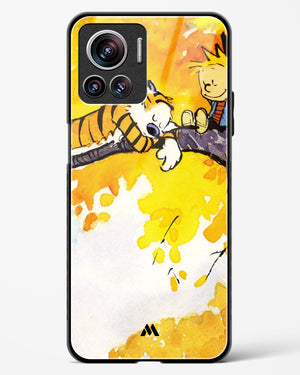 Calvin Hobbes Idyllic Life Glass Case Phone Cover (Motorola)