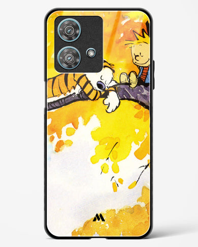 Calvin Hobbes Idyllic Life Glass Case Phone Cover (Motorola)