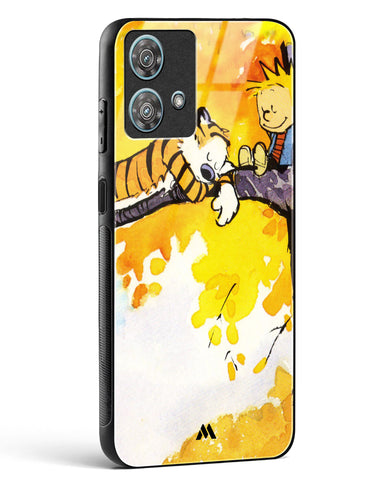 Calvin Hobbes Idyllic Life Glass Case Phone Cover (Motorola)