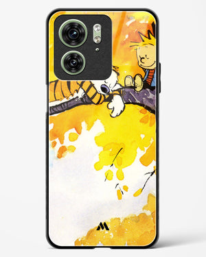 Calvin Hobbes Idyllic Life Glass Case Phone Cover (Motorola)