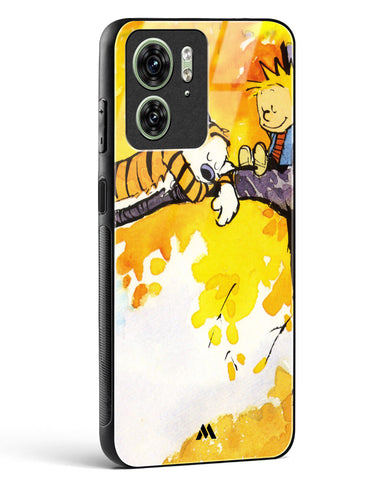 Calvin Hobbes Idyllic Life Glass Case Phone Cover (Motorola)