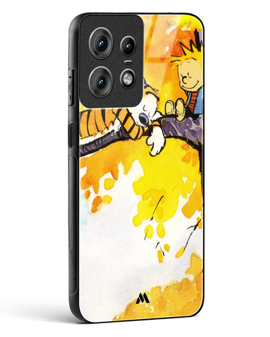 Calvin Hobbes Idyllic Life Glass Case Phone Cover (Motorola)