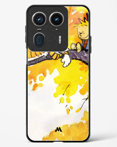 Calvin Hobbes Idyllic Life Glass Case Phone Cover (Motorola)