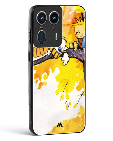 Calvin Hobbes Idyllic Life Glass Case Phone Cover (Motorola)