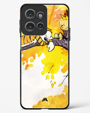 Calvin Hobbes Idyllic Life Glass Case Phone Cover (Motorola)