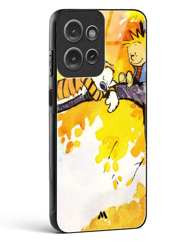 Calvin Hobbes Idyllic Life Glass Case Phone Cover (Motorola)