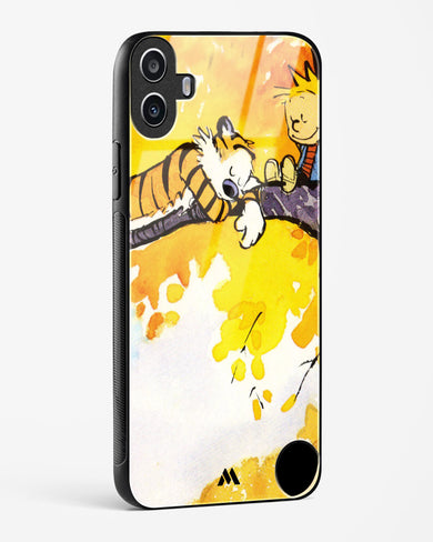 Calvin Hobbes Idyllic Life Glass Case Phone Cover (Nothing)