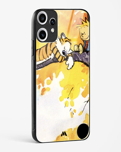 Calvin Hobbes Idyllic Life Glass Case Phone Cover (Nothing)