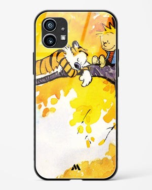 Calvin Hobbes Idyllic Life Glass Case Phone Cover (Nothing)