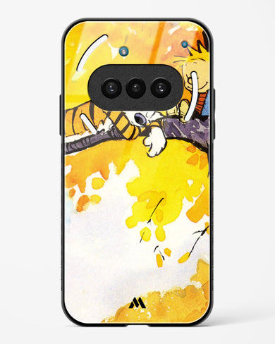 Calvin Hobbes Idyllic Life Glass Case Phone Cover (Nothing)