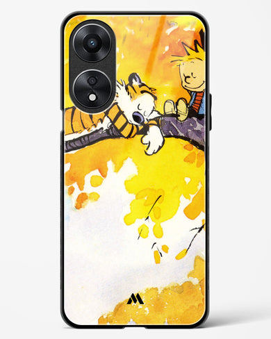 Calvin Hobbes Idyllic Life Glass Case Phone Cover-(Oppo)