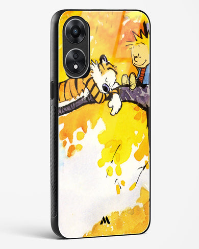 Calvin Hobbes Idyllic Life Glass Case Phone Cover-(Oppo)