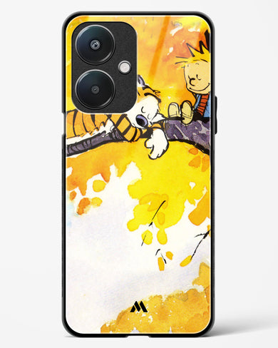 Calvin Hobbes Idyllic Life Glass Case Phone Cover-(Oppo)