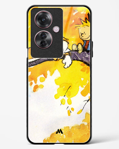 Calvin Hobbes Idyllic Life Glass Case Phone Cover-(Oppo)