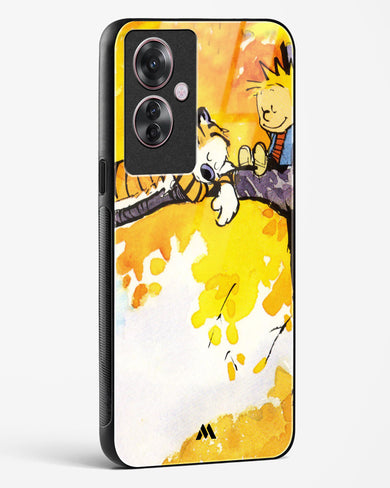 Calvin Hobbes Idyllic Life Glass Case Phone Cover-(Oppo)