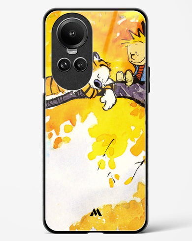 Calvin Hobbes Idyllic Life Glass Case Phone Cover-(Oppo)