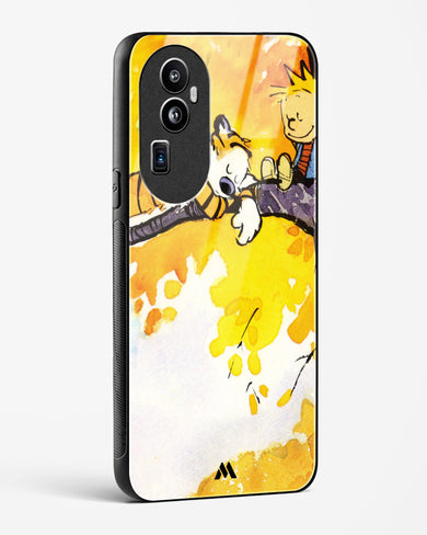 Calvin Hobbes Idyllic Life Glass Case Phone Cover-(Oppo)