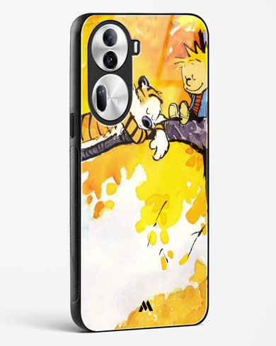 Calvin Hobbes Idyllic Life Glass Case Phone Cover-(Oppo)