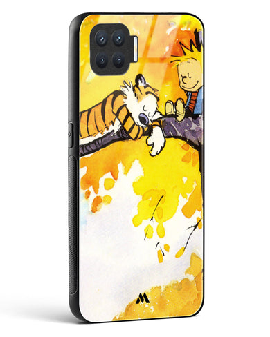 Calvin Hobbes Idyllic Life Glass Case Phone Cover-(Oppo)