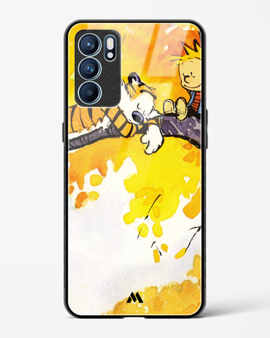 Calvin Hobbes Idyllic Life Glass Case Phone Cover-(Oppo)