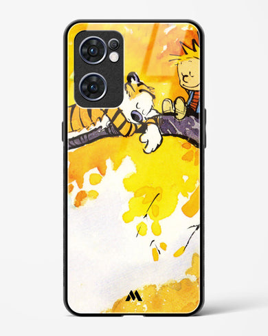 Calvin Hobbes Idyllic Life Glass Case Phone Cover-(Oppo)