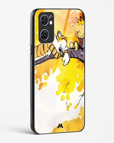 Calvin Hobbes Idyllic Life Glass Case Phone Cover-(Oppo)