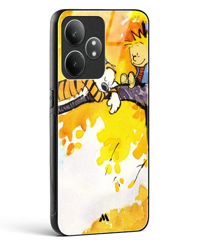 Calvin Hobbes Idyllic Life Glass Case Phone Cover (Realme)