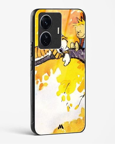 Calvin Hobbes Idyllic Life Glass Case Phone Cover-(Vivo)